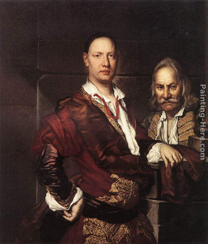 Vittore Ghislandi Portrait of Giovanni Secco Suardo and his Servant